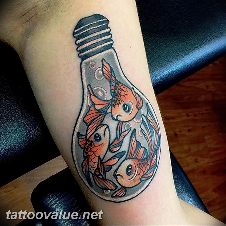 photo goldfish tattoo 04.01.2019 №239 - goldfish tattoo idea - tattoovalue.net