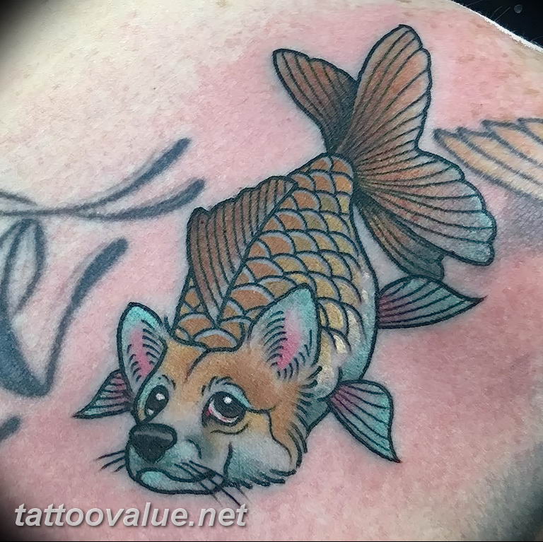 photo goldfish tattoo 04.01.2019 №248 - goldfish tattoo idea - tattoovalue.net