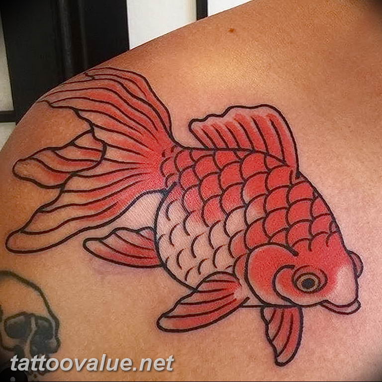 photo goldfish tattoo 04.01.2019 №269 - goldfish tattoo idea - tattoovalue.net