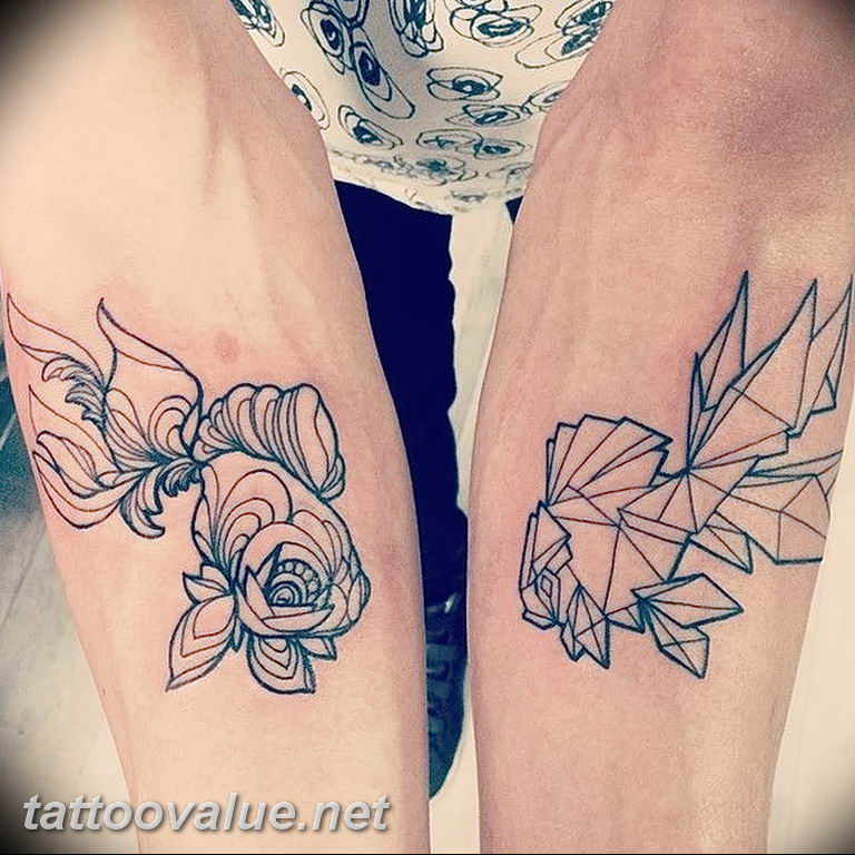 photo goldfish tattoo 04.01.2019 №273 - goldfish tattoo idea - tattoovalue.net