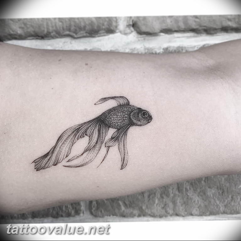 photo goldfish tattoo 04.01.2019 №275 - goldfish tattoo idea - tattoovalue.net