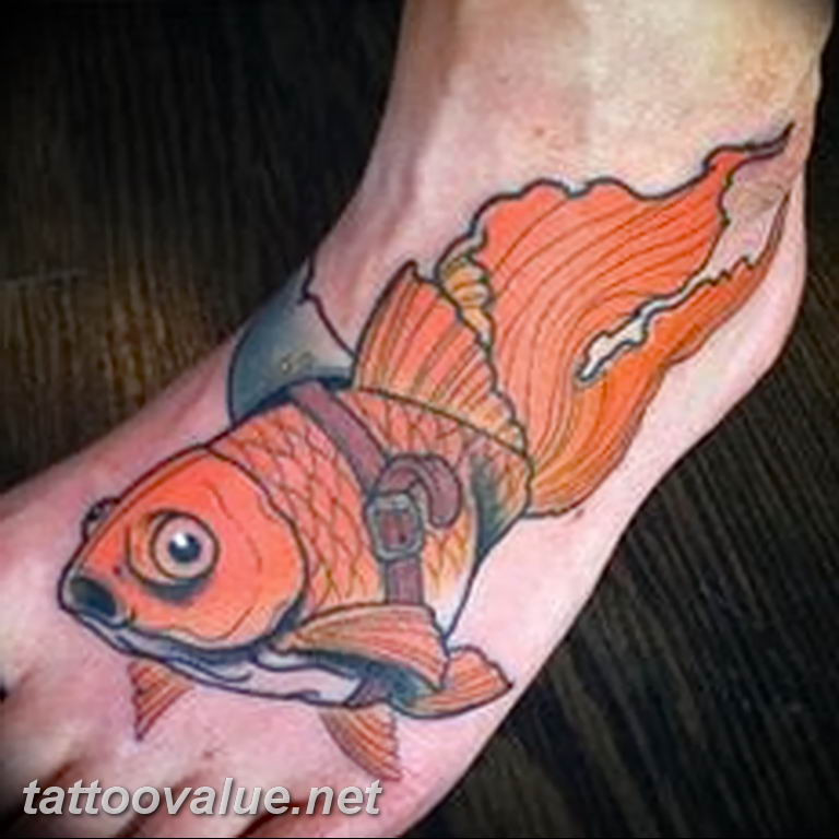 photo goldfish tattoo 04.01.2019 №278 - goldfish tattoo idea - tattoovalue.net