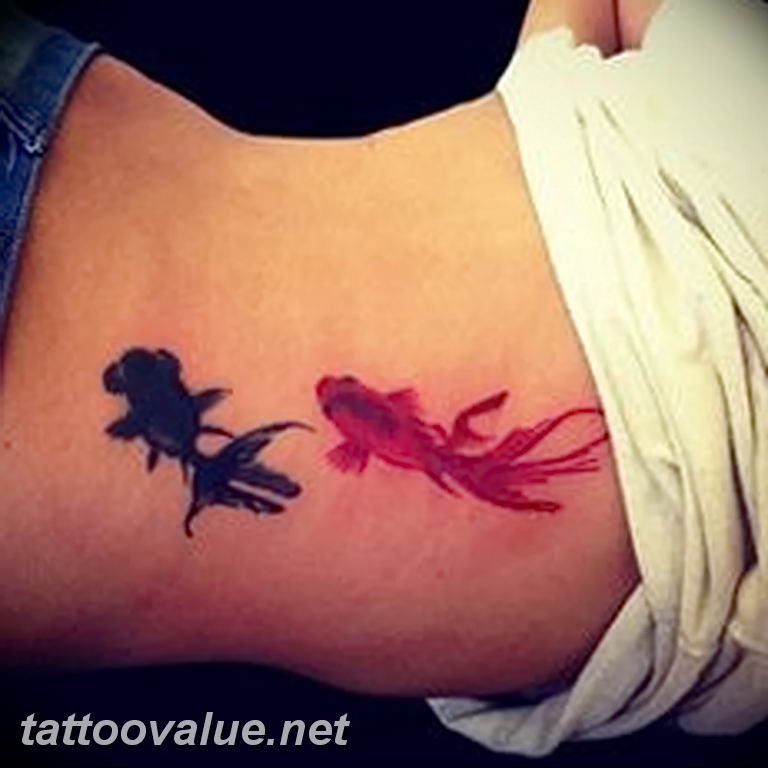 photo goldfish tattoo 04.01.2019 №282 - goldfish tattoo idea - tattoovalue.net