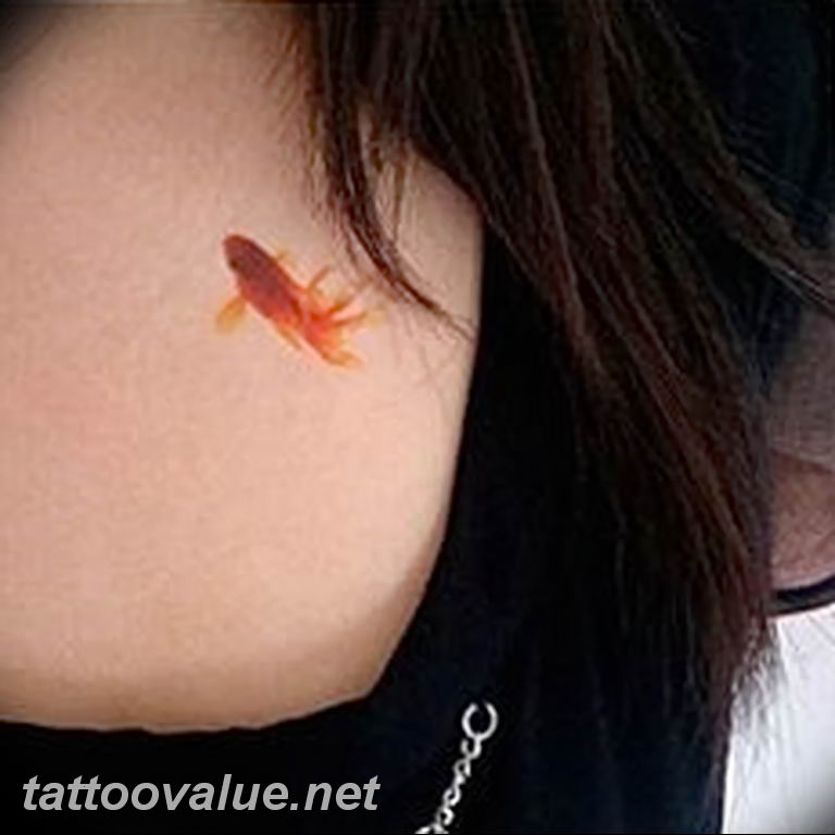 photo goldfish tattoo 04.01.2019 №286 - goldfish tattoo idea - tattoovalue.net