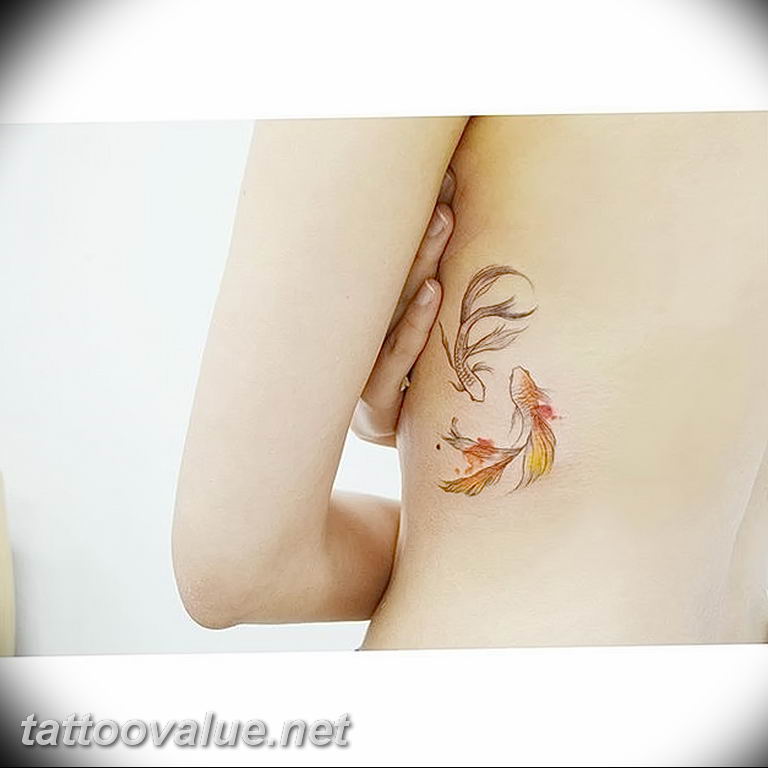 photo goldfish tattoo 04.01.2019 №297 - goldfish tattoo idea - tattoovalue.net