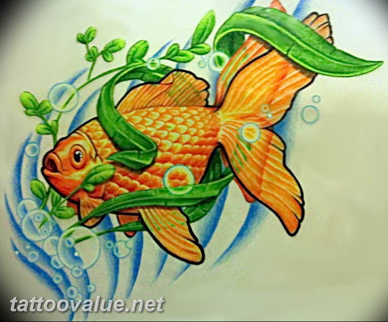 photo goldfish tattoo 04.01.2019 №307 - goldfish tattoo idea - tattoovalue.net