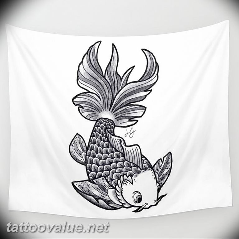 photo goldfish tattoo 04.01.2019 №327 - goldfish tattoo idea - tattoovalue.net