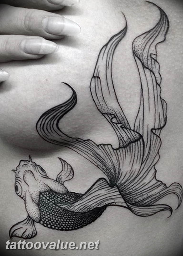 photo goldfish tattoo 04.01.2019 №328 - goldfish tattoo idea - tattoovalue.net