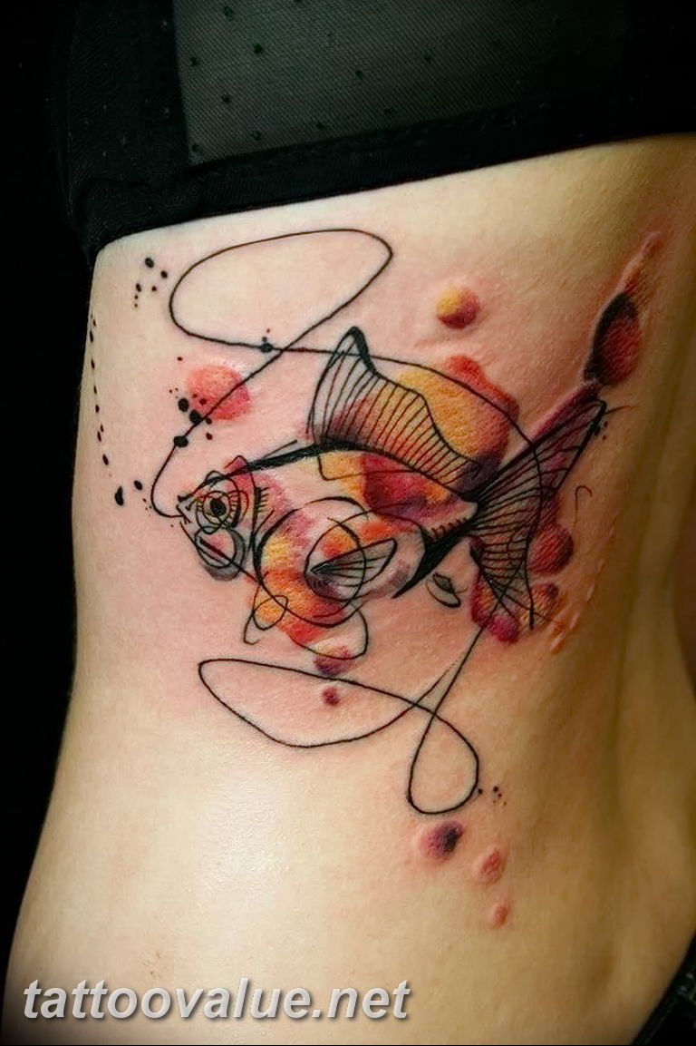 photo goldfish tattoo 04.01.2019 №333 - goldfish tattoo idea - tattoovalue.net