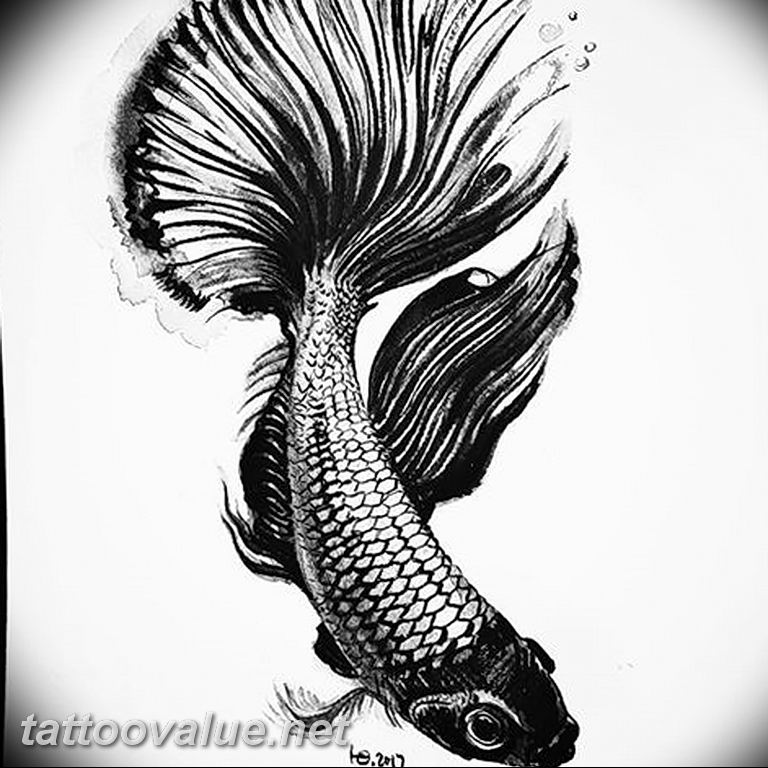 photo goldfish tattoo 04.01.2019 №334 - goldfish tattoo idea - tattoovalue.net