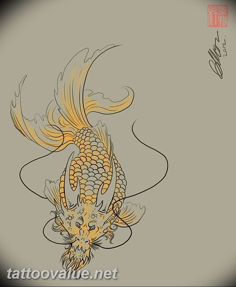 photo goldfish tattoo 04.01.2019 №336 - goldfish tattoo idea - tattoovalue.net