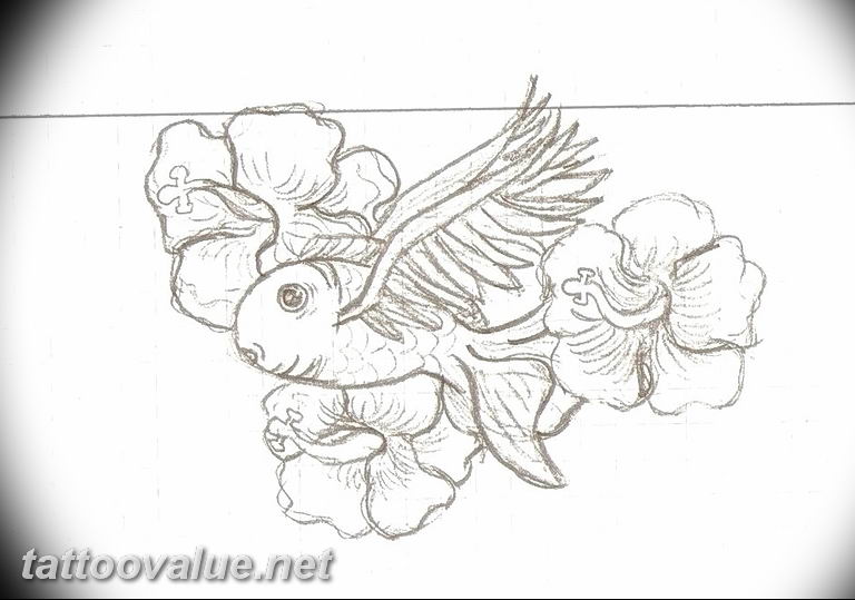 photo goldfish tattoo 04.01.2019 №347 - goldfish tattoo idea - tattoovalue.net