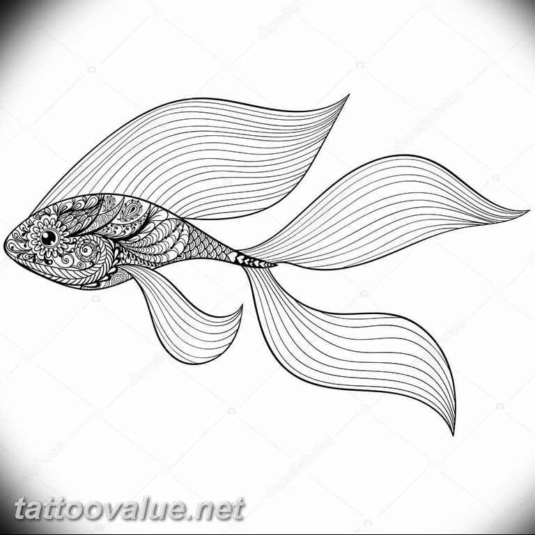 photo goldfish tattoo 04.01.2019 №355 - goldfish tattoo idea - tattoovalue.net