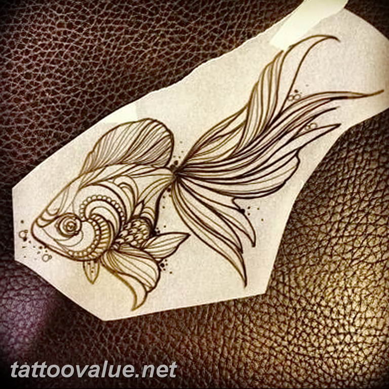 photo goldfish tattoo 04.01.2019 №359 - goldfish tattoo idea - tattoovalue.net