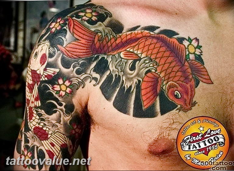 photo goldfish tattoo 04.01.2019 №379 - goldfish tattoo idea - tattoovalue.net