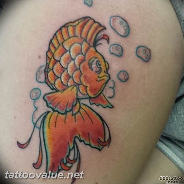 photo goldfish tattoo 04.01.2019 №386 - goldfish tattoo idea - tattoovalue.net