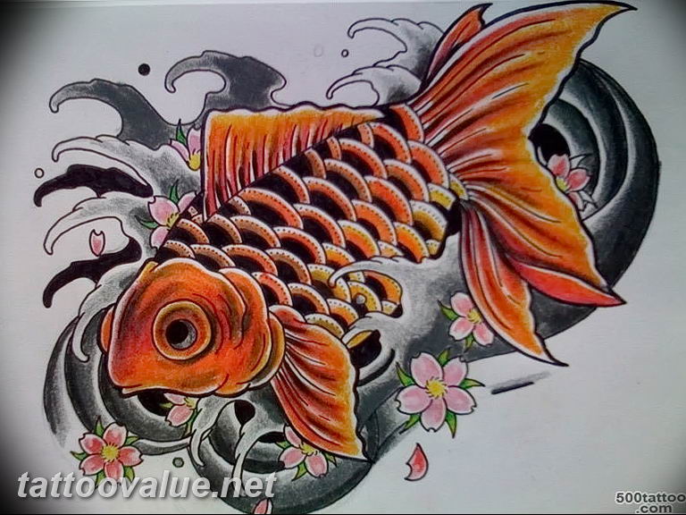 photo goldfish tattoo 04.01.2019 №392 - goldfish tattoo idea - tattoovalue.net