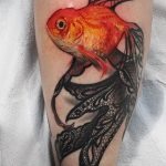 photo goldfish tattoo 04.01.2019 №407 - goldfish tattoo idea - tattoovalue.net