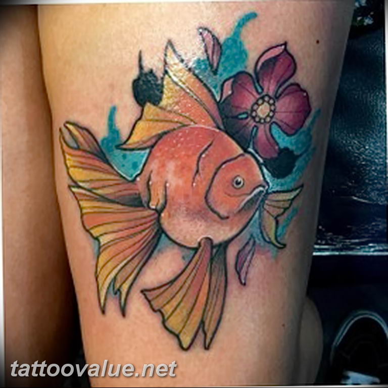 photo goldfish tattoo 04.01.2019 №428 - goldfish tattoo idea - tattoovalue.net