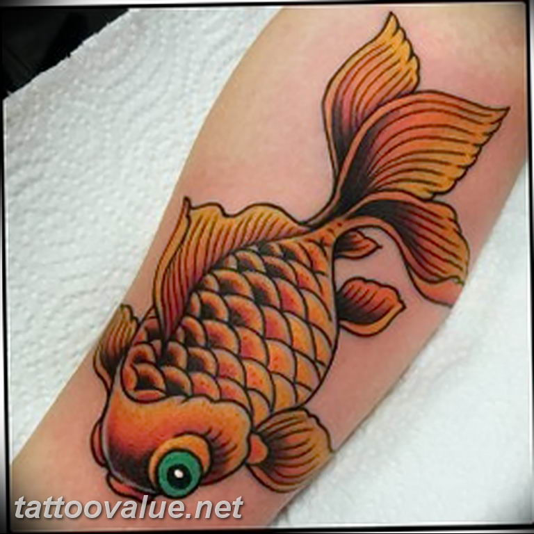 photo goldfish tattoo 04.01.2019 №433 - goldfish tattoo idea - tattoovalue.net