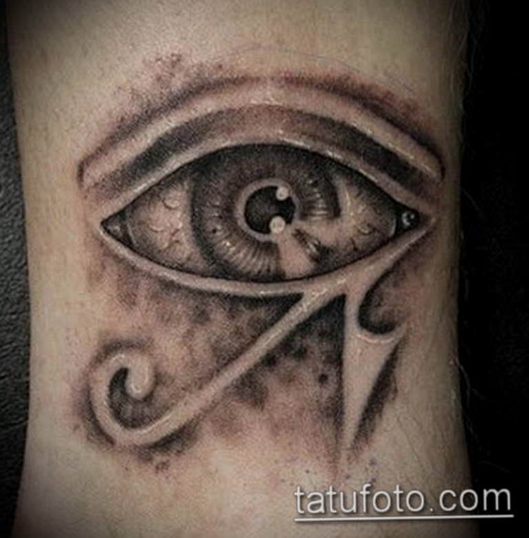 photo of eye tattoo Horus 22.01.2019 №007 - drawing tattoo god Horus Eye - tattoovalue.net