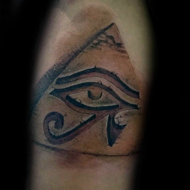 photo of eye tattoo Horus 22.01.2019 №017 - drawing tattoo god Horus Eye - tattoovalue.net