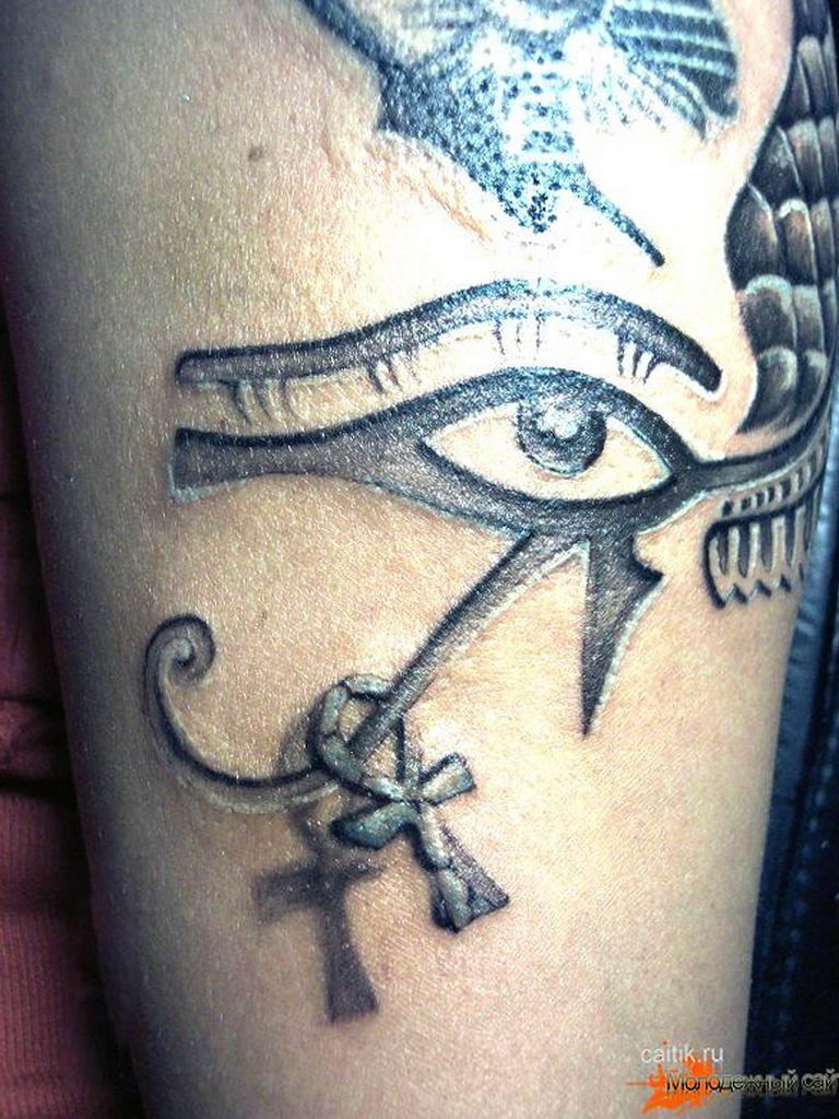 photo of eye tattoo Horus 22.01.2019 №020 - drawing tattoo god Horus Eye - tattoovalue.net