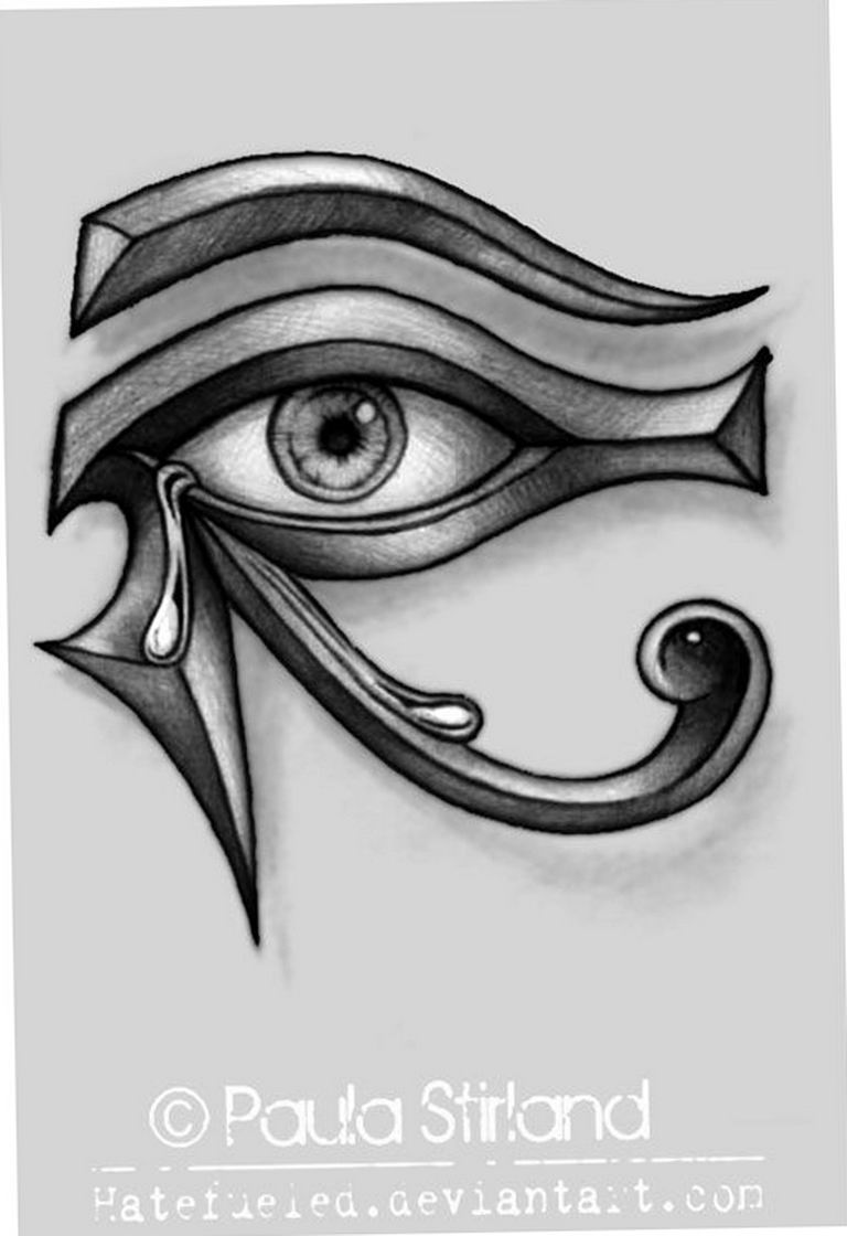 photo of eye tattoo Horus 22.01.2019 №030 - drawing tattoo god Horus Eye - tattoovalue.net