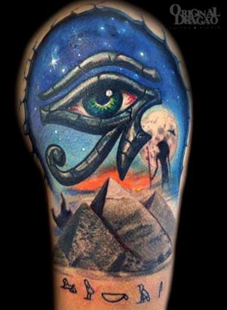 photo of eye tattoo Horus 22.01.2019 №065 - drawing tattoo god Horus Eye - tattoovalue.net