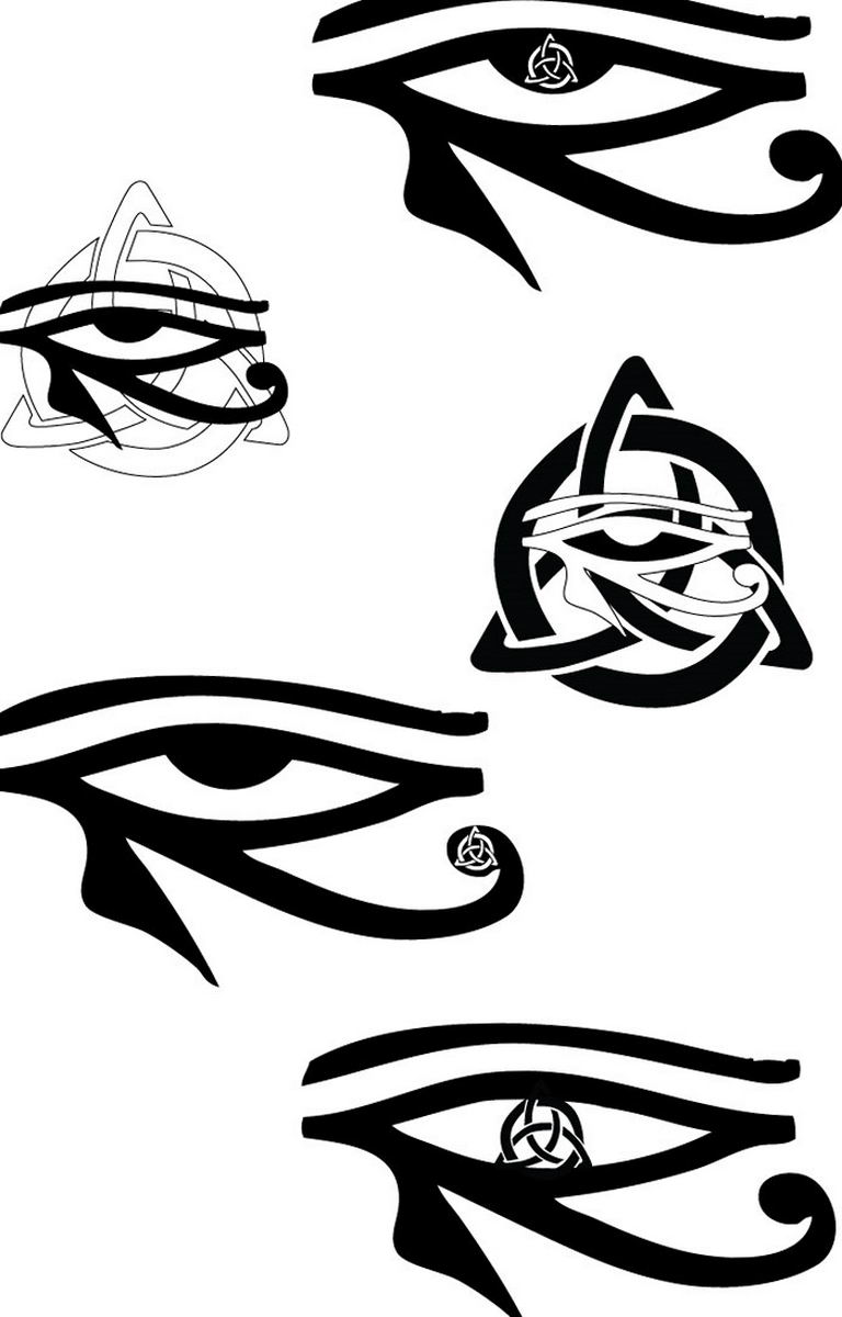 photo of eye tattoo Horus 22.01.2019 №082 - drawing tattoo god Horus Eye - tattoovalue.net