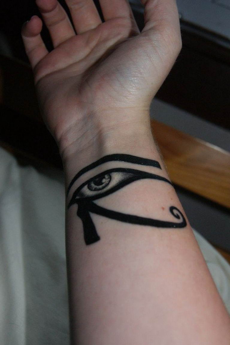 photo of eye tattoo Horus 22.01.2019 №085 - drawing tattoo god Horus Eye - tattoovalue.net
