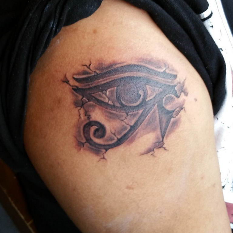 photo of eye tattoo Horus 22.01.2019 №094 - drawing tattoo god Horus Eye - tattoovalue.net