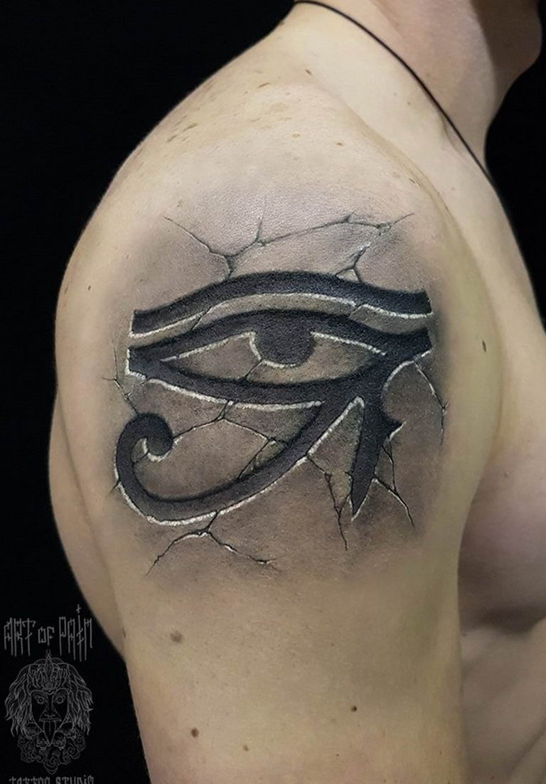 photo of eye tattoo Horus 22.01.2019 №136 - drawing tattoo god Horus Eye - tattoovalue.net