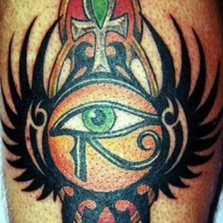 photo of eye tattoo Horus 22.01.2019 №140 - drawing tattoo god Horus Eye - tattoovalue.net
