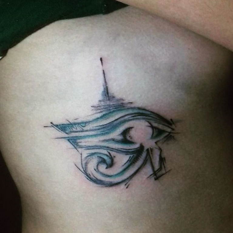 photo of eye tattoo Horus 22.01.2019 №152 - drawing tattoo god Horus Eye - tattoovalue.net