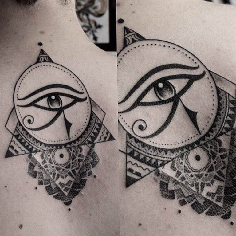 photo of eye tattoo Horus 22.01.2019 №241 - drawing tattoo god Horus Eye - tattoovalue.net