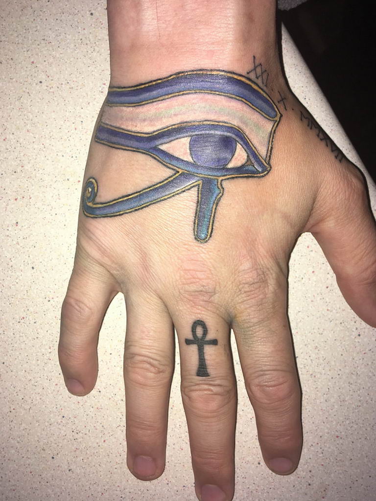 photo of eye tattoo Horus 22.01.2019 №277 - drawing tattoo god Horus Eye - tattoovalue.net