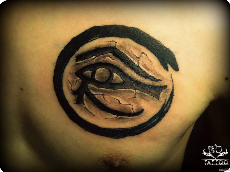 photo of eye tattoo Horus 22.01.2019 №296 - drawing tattoo god Horus Eye - tattoovalue.net