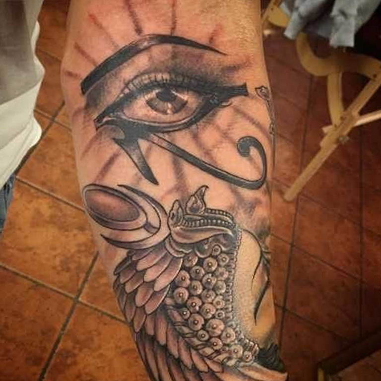 photo of eye tattoo Horus 22.01.2019 №421 - drawing tattoo god Horus Eye - tattoovalue.net
