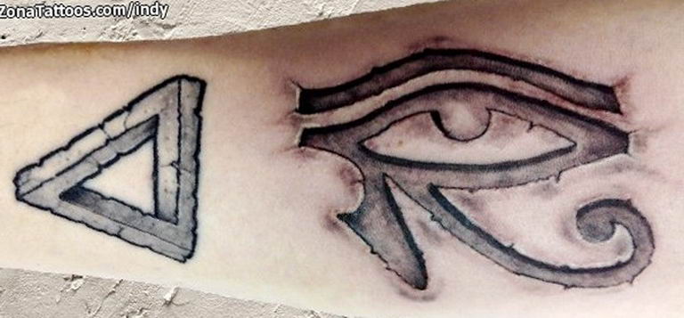 photo of eye tattoo Horus 22.01.2019 №443 - drawing tattoo god Horus Eye - tattoovalue.net