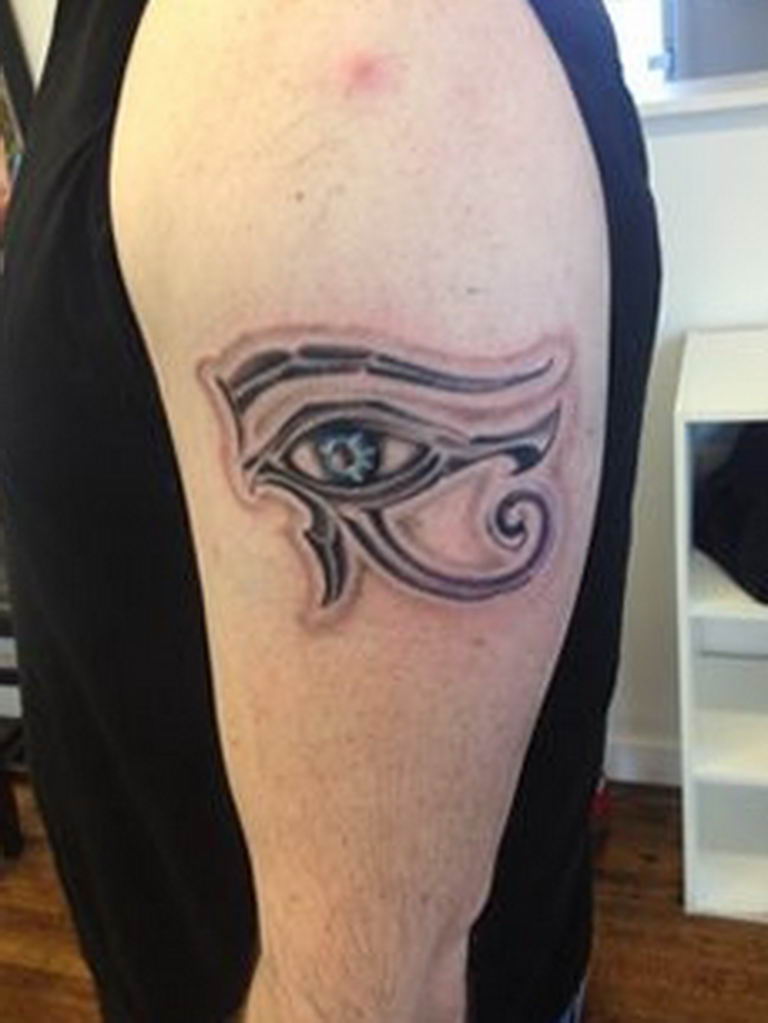photo of eye tattoo Horus 22.01.2019 №444 - drawing tattoo god Horus Eye - tattoovalue.net