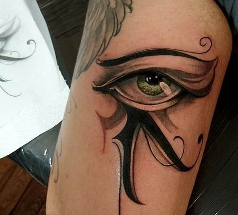 photo of eye tattoo Horus 22.01.2019 №445 - drawing tattoo god Horus Eye - tattoovalue.net