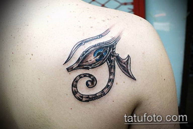 photo of eye tattoo Horus 22.01.2019 №467 - drawing tattoo god Horus Eye - tattoovalue.net