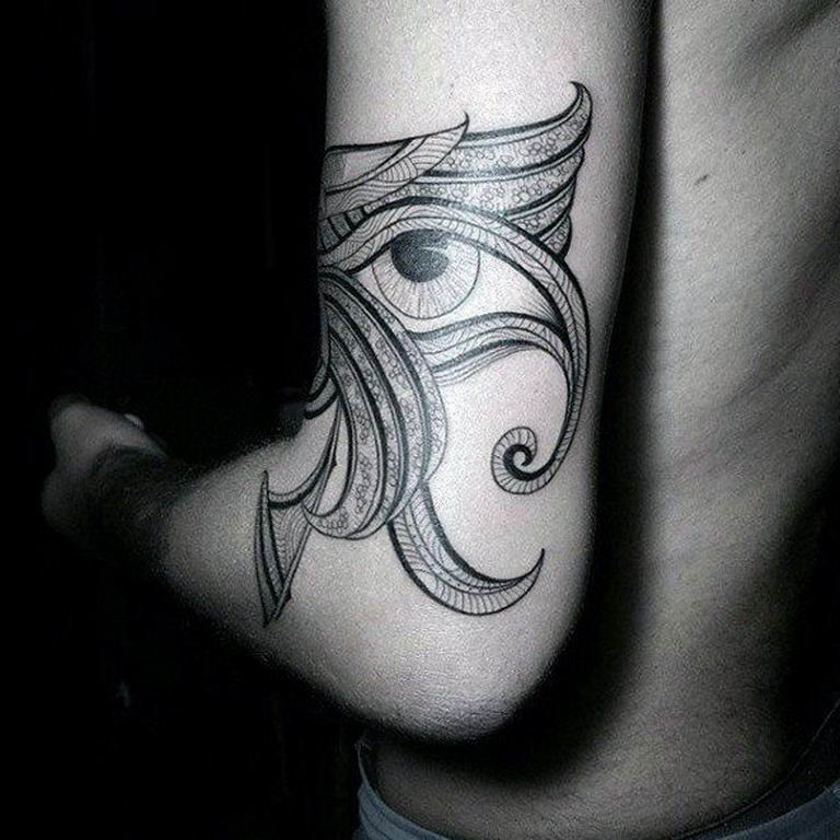photo of eye tattoo Horus 22.01.2019 №470 - drawing tattoo god Horus Eye - tattoovalue.net