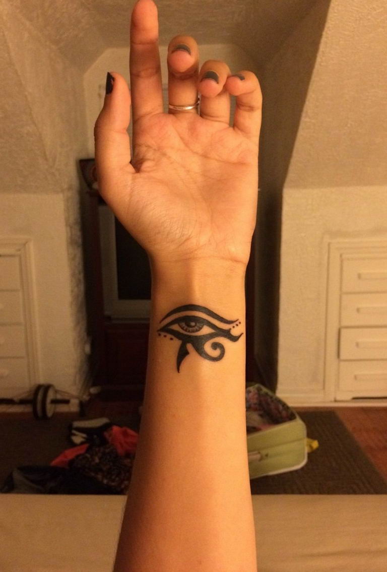 photo of eye tattoo Horus 22.01.2019 №512 - drawing tattoo god Horus Eye - tattoovalue.net