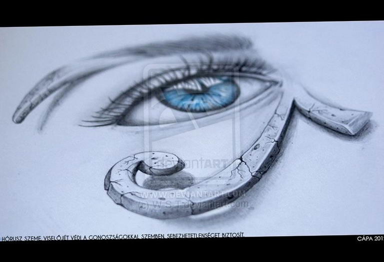 photo of eye tattoo Horus 22.01.2019 №513 - drawing tattoo god Horus Eye - tattoovalue.net