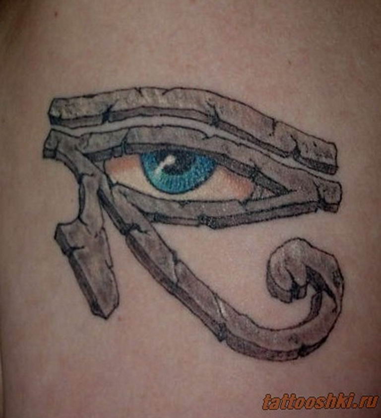 photo of eye tattoo Horus 22.01.2019 №584 - drawing tattoo god Horus Eye - tattoovalue.net