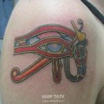 photo of eye tattoo Horus 22.01.2019 №587 - drawing tattoo god Horus Eye - tattoovalue.net