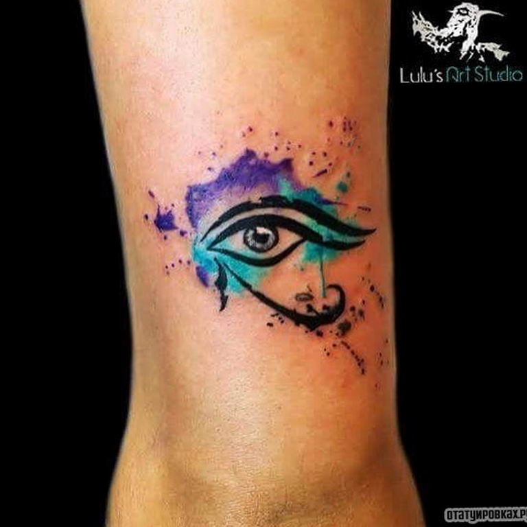 photo of eye tattoo Horus 22.01.2019 №609 - drawing tattoo god Horus Eye - tattoovalue.net