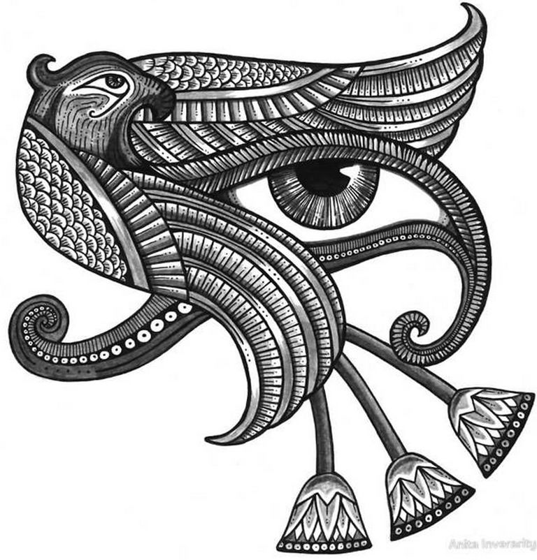 photo of eye tattoo Horus 22.01.2019 №631 - drawing tattoo god Horus Eye - tattoovalue.net